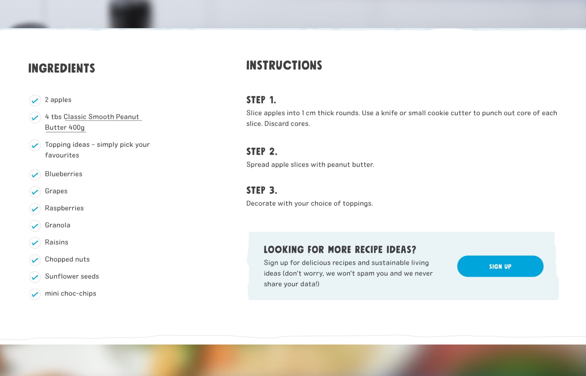 2. From Recipe list to dinner